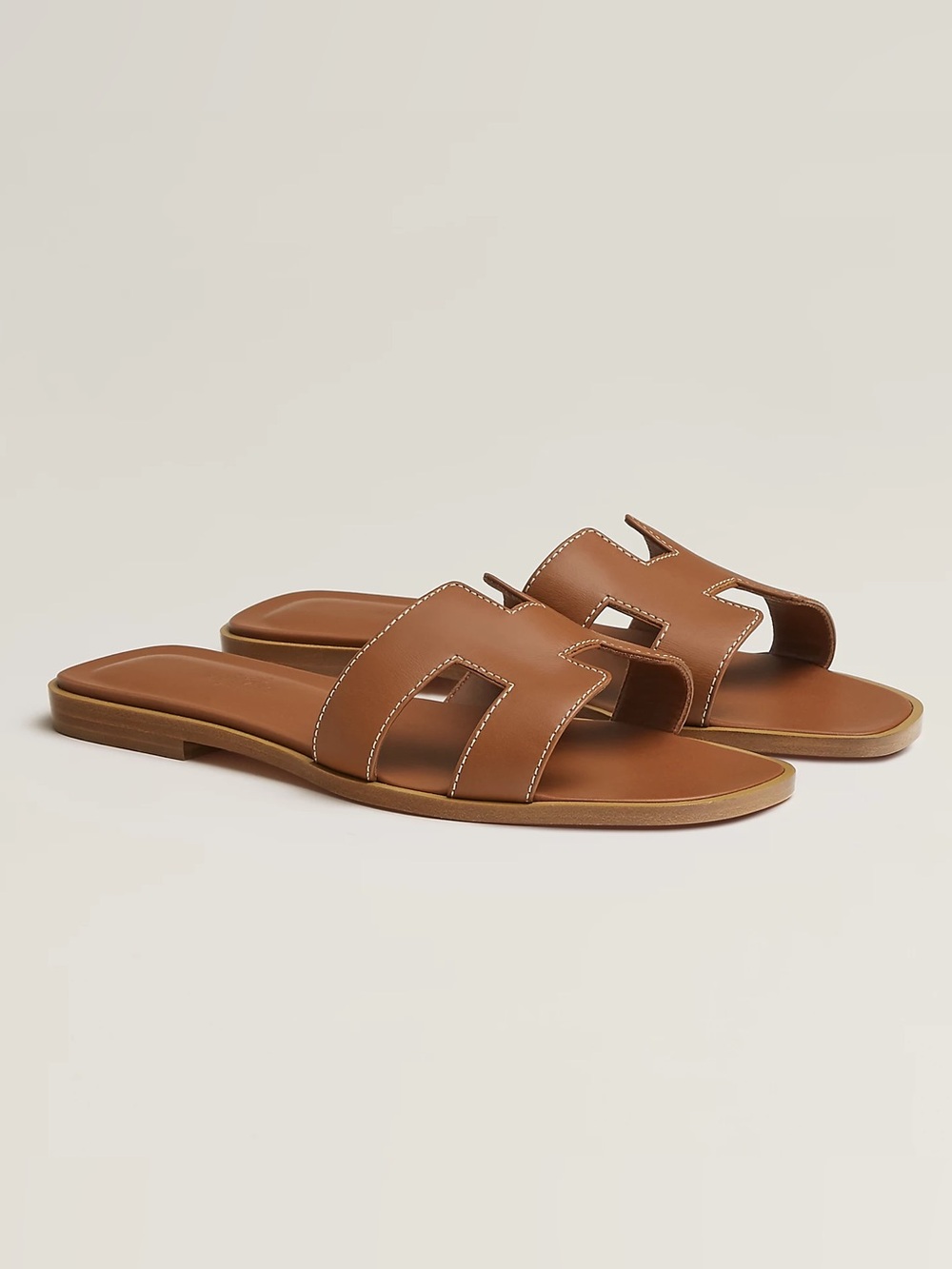 Hermes Oran Sandals Gold